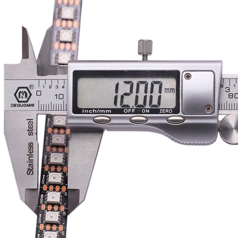 DC12V GS8208 96LEDs/m High-Density Individual Addressable RGBIC Black PCB LED Strip Light, Engineering Type DC12V GS8208 96LEDs/m High-Density Individual Addressable RGBIC Black PCB LED Strip Light, Engineering Type